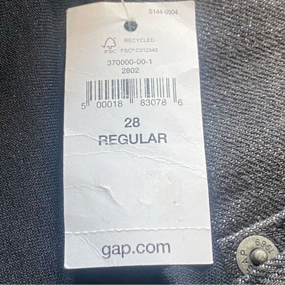 Gap Maternity New With Tags Full Panel Crop Flair Black Jeans Size 28R - Picture 3 of 13